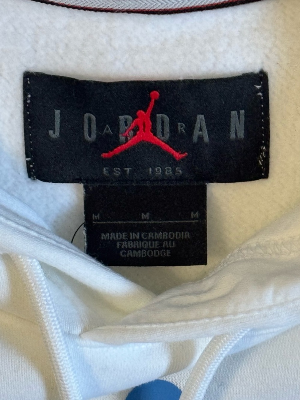 Jordan Flight Essentials Graphic Hoodie White University Blue Size M - Picture 3 of 6